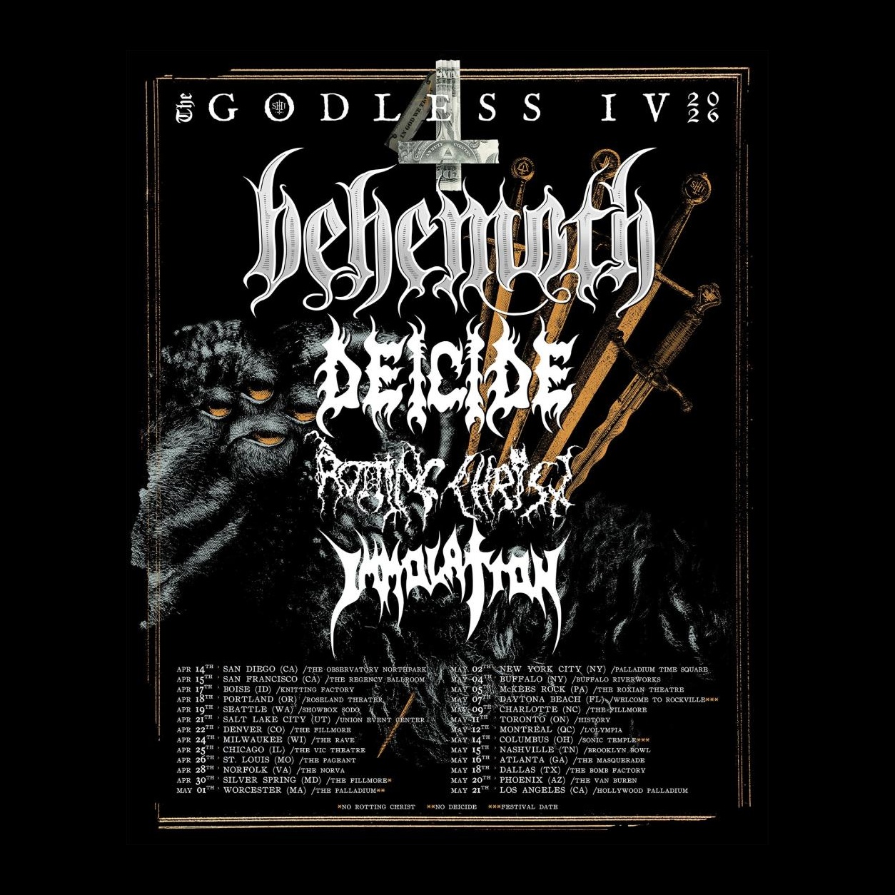The Godless IV Tour Flyer